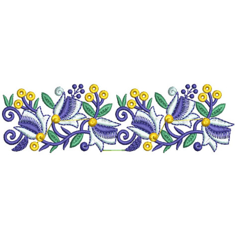 Dainty Square Saree Border Embroidery Design