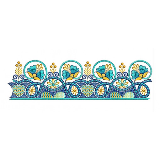 Decorative Colourfull Border Embroidery