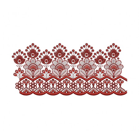 Decorative Ethnic Flower Embroidery