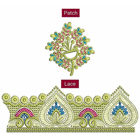 Decorative Jerman Thread Embroidery Lace