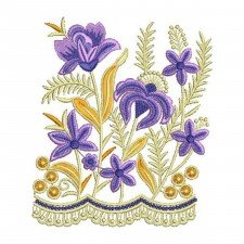 Delicate Floral Lace Embroidery Design for Girls' Dresses (4 Colors, 15.6cm x 13.4cm) Delicate Floral Lace Embroidery Design for Girls' Dresses (4 Colors, 15.6cm x 13.4cm)