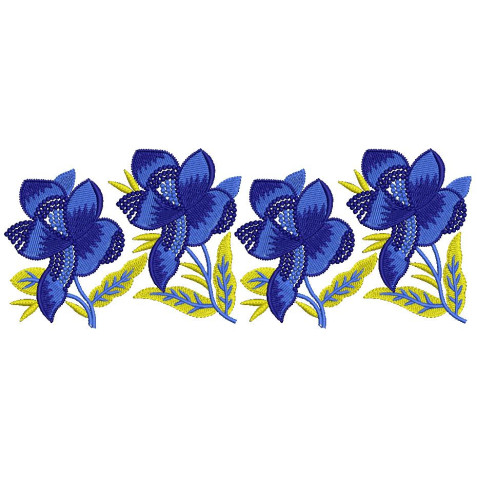 Floral Motif Embroidery Design for Sarees & Kurtis