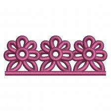 Single-Color Floral Embroidery Design Single-Color Floral Embroidery Design