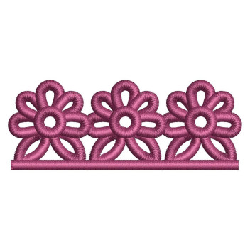 Single-Color Floral Embroidery Design