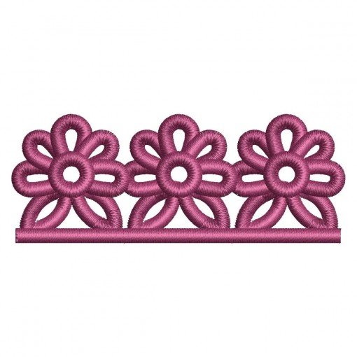 Single-Color Floral Embroidery Design Single-Color Floral Embroidery Design