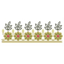 Elegant Lace Embroidery Machine Design
