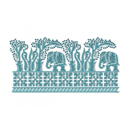 Elephant Machine Embroidery