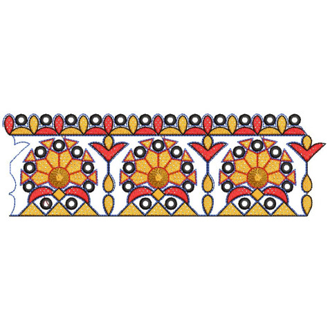 Alluring Lace Mane Saree Embroidery Design