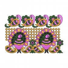 Exquisite Phulkari Lace Embroidery Design (4 Colors, 17.6cm x 26.6cm) Exquisite Phulkari Lace Embroidery Design (4 Colors, 17.6cm x 26.6cm)
