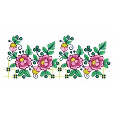 Embroidery Floral Border