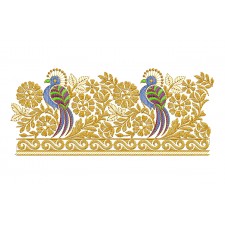 Fancy Bird Figure Embroidery Lace