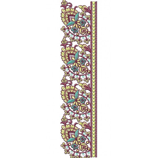 Flat Embroidery Lace Design 26153