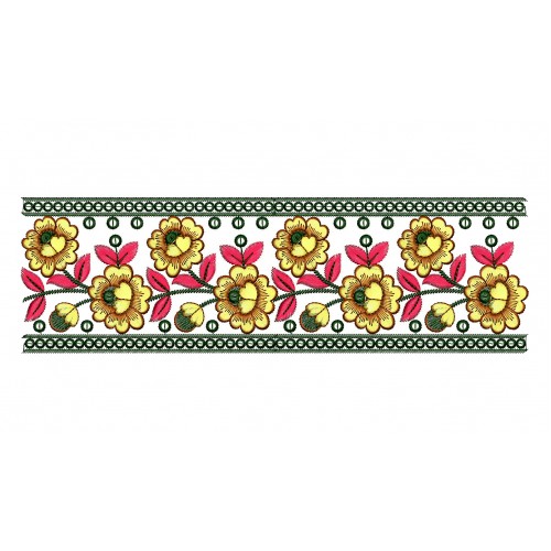 Floral Border Embroidery