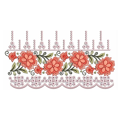 Floral Embroidery Lace With Trendy Pattern