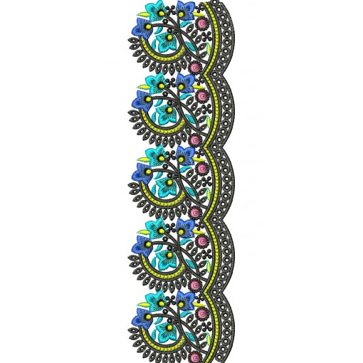 Floral Lace Machine Embroidery Pattern 26106