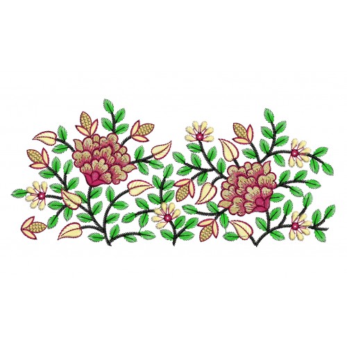 Flower Branch Embroidery Lace