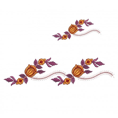 Flower Branch Embroidery Pattern