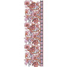 Flower With Geometric Embroidery Design Lace 26160