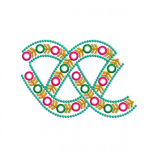 Foot Stool Cover Embroidery Lace