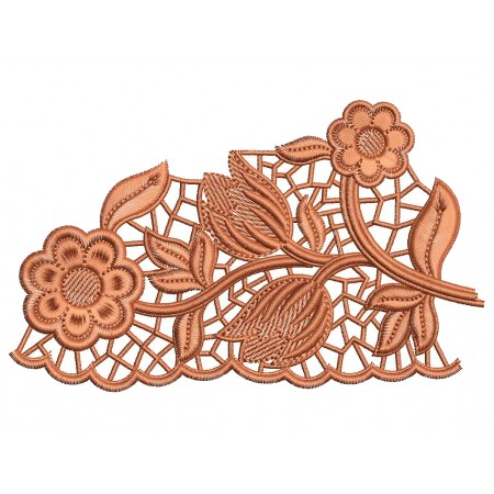 Free FSL Machine Embroidery Design | FSL Cutwork Embroidery Design