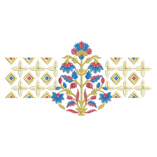 Geometric Embroidery Lace Pattern