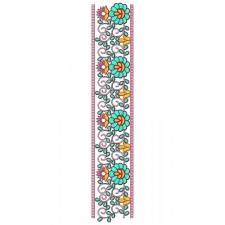 Geometric Pattern Flat With Cording Embroidery Design 24696