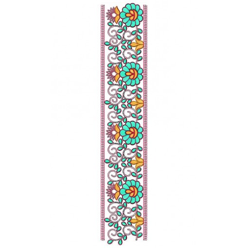 Geometric Pattern Flat With Cording Embroidery Design 24696