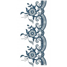Gorgeous Floral Style Lace Embroidery Design 25590