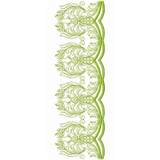 Green Lace Embroidery Design 26222