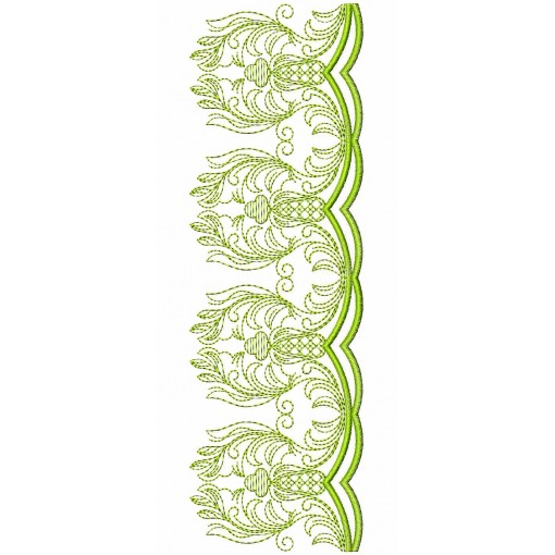 Green Lace Embroidery Design 26222