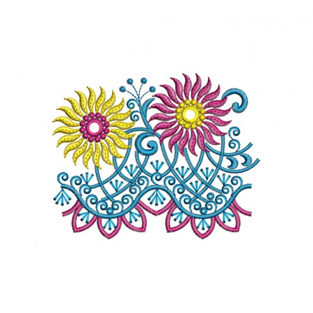 Head Scarf Embroidery Design