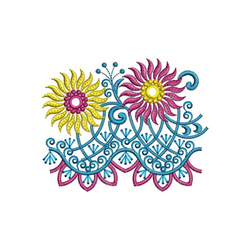 Head Scarf Embroidery Design