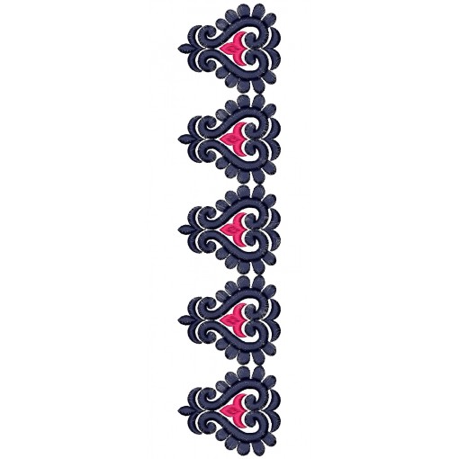 Heart Shape Lace Embroidery Design 26164