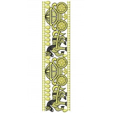 Horse Cart Lace Border Embroidery Design 24767