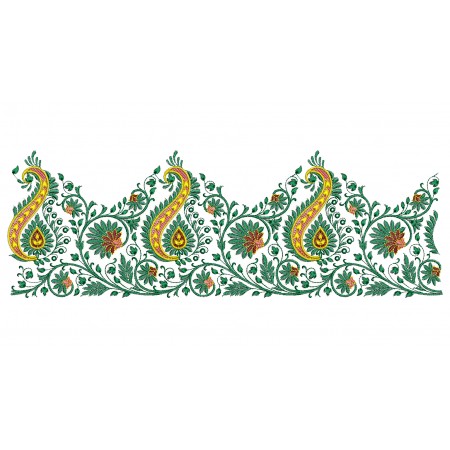 Indian Kalamkari Border Embroidery