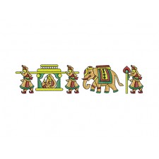 Indian Wedding Baraat Ceremony Art Embroidery