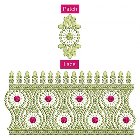Jerman Thread Embroidery Lace Design