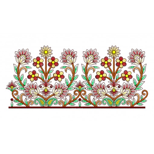 Kashmiri Embroidery Bedsheet Design