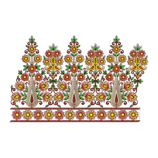 Kashmiri Embroidery Border Design