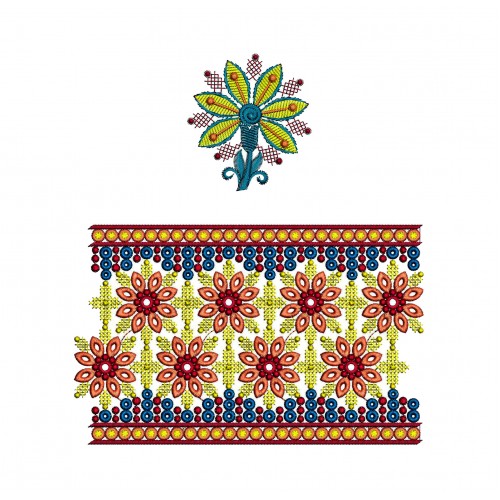 Khaleeji Dress Embroidery Lace
