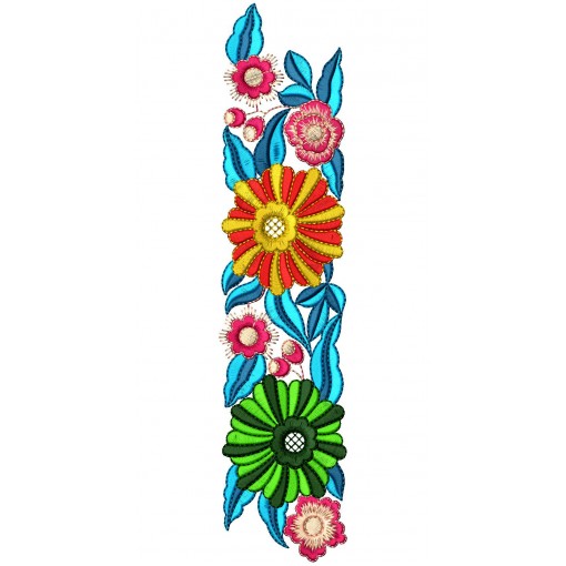 Kolkata Designer Sari Border Embroidery Design