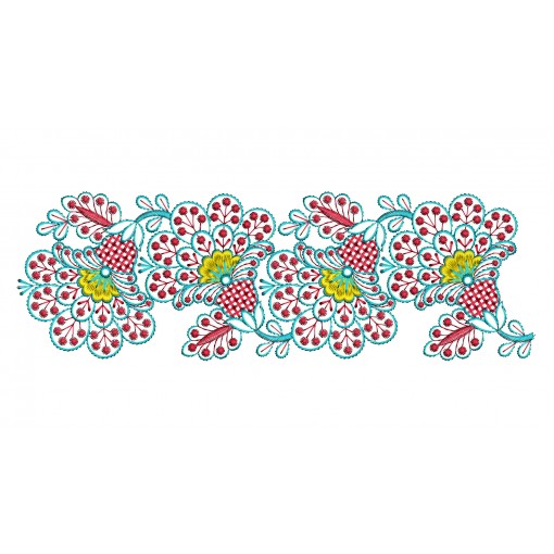 Lace Flower Embroidery Design