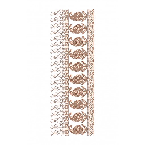 Latest Batik Cross Stitch Lace Embroidery Design