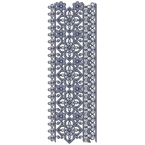 Latest Caftan Border Embroidery Design 25307