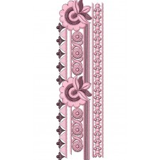 Latest Pink Rose Lace Embroidery Design 25329