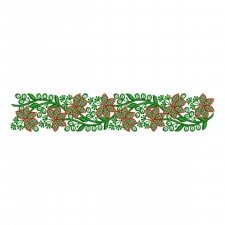 Leaves and Flower Saree Border Embroidery Design Leaves and Flower Saree Border Embroidery Design