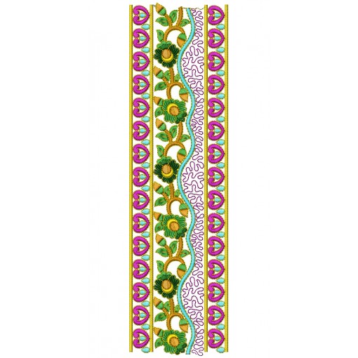 Metal Thread Lace Embroidery Design 25031