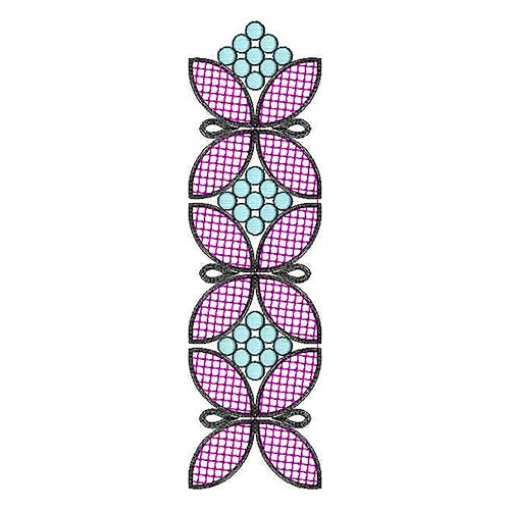 Mexican Flat With Cording Lace Embroidery Design 24694