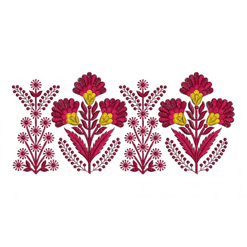 Muffler Embroidery Pattern