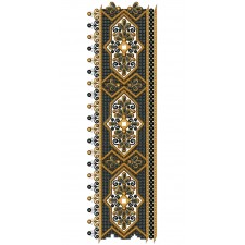 Multicolor Stripes Border Embroidery Design 25046